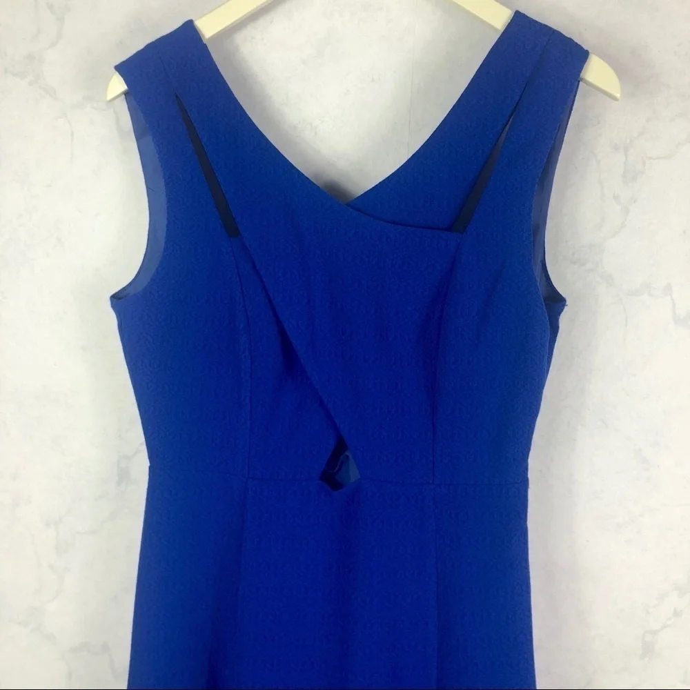[J.O.A.] Blue Crossover Cut Out Dress